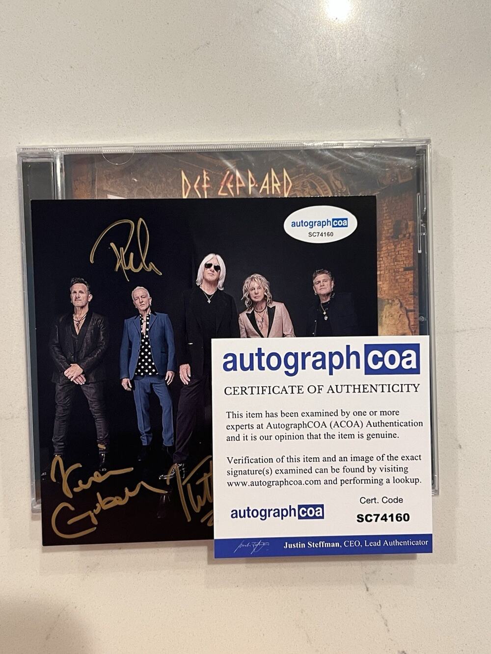 Def Leppard SIGNED Drastic Symphonies CD Autographed ACOA Authenticated #12
